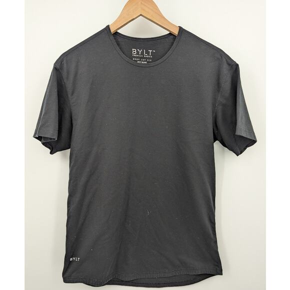 BYLT Premium Basics Drop Cut T-Shirt Men’s Medium Black Short Sleeve - Picture 1 of 5